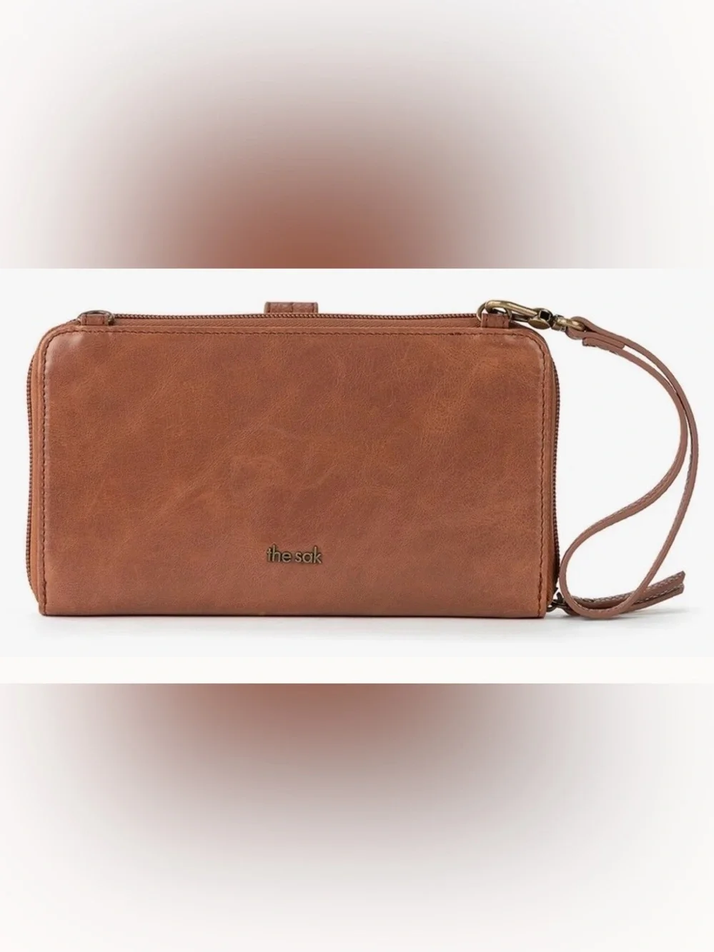 The Sak Iris Large Smartphone Wallet Crossbody in the Tobacco Floral